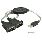 CONVERTIDOR USB A DOS SERIAL DB9 MANHATTAN